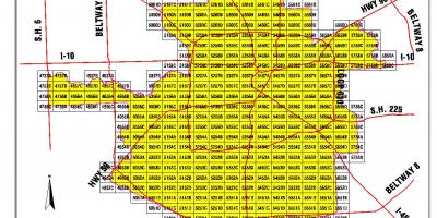 Houston plotas school district žemėlapyje