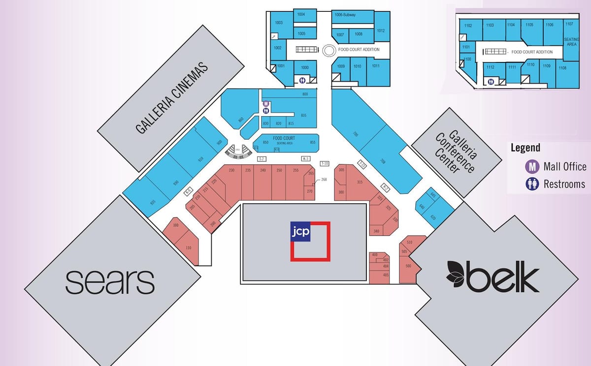 Galleria mall " (prekybos centras Houston žemėlapyje