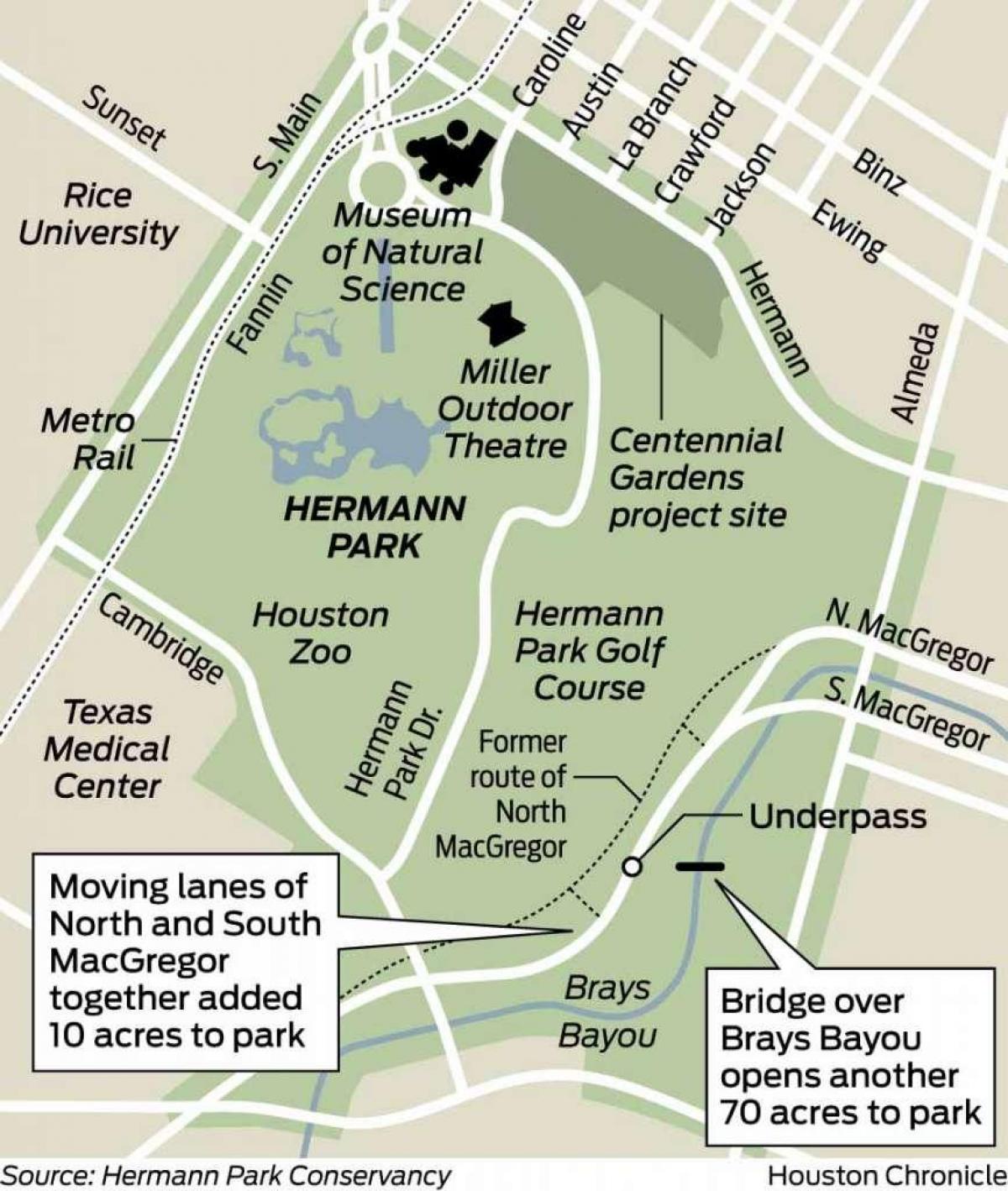 žemėlapis Hermann parkas