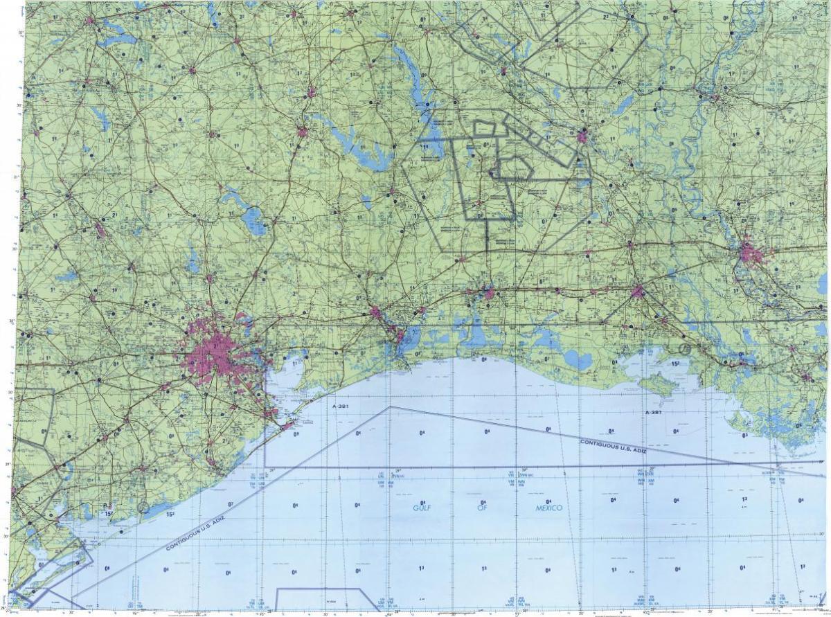 topografinis žemėlapis Houston