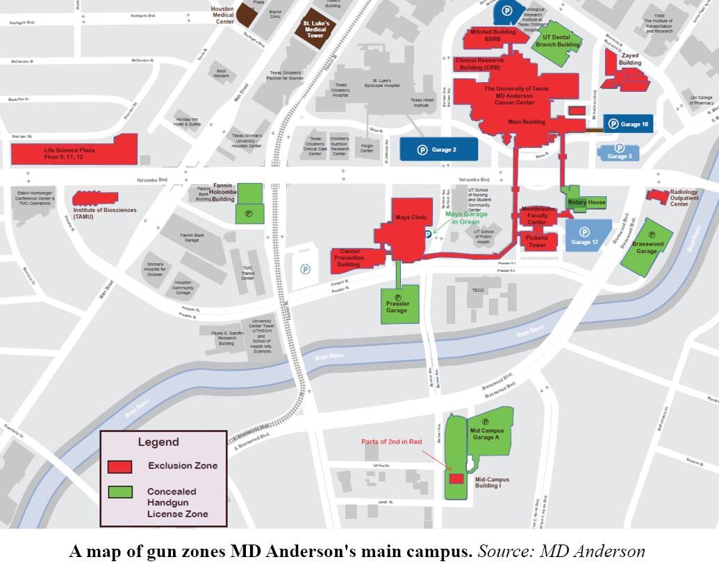 Md Anderson Houston žemėlapyje