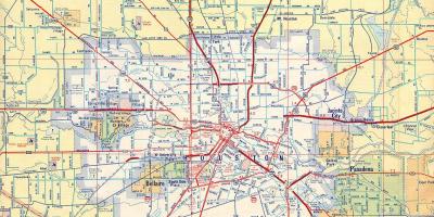 Žemėlapis Houston greitkelių