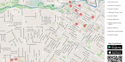 Houston turizmo žemėlapyje