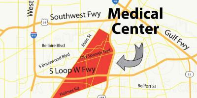 Žemėlapis Houston medicinos centras