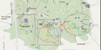 Žemėlapis Memorialinis parkas Houston