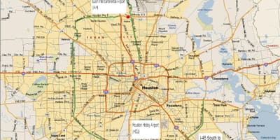 Žemėlapis Houston metro zona