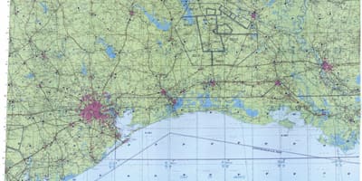 Topografinis žemėlapis Houston