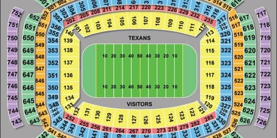 Houston Texans sėdynės žemėlapyje